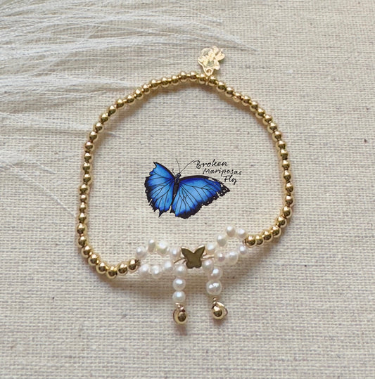 Coquette Papillon Beaded Bracelet